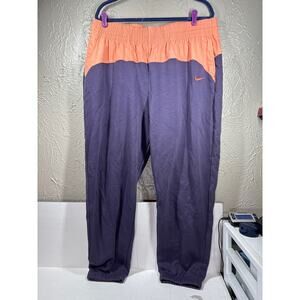 Nike Sportswear Icon Clash Womens Jogger Pants Black Medium Purple Peach Size XL